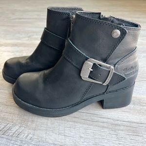 Harley-Davidson Black Leather Buckle Boots